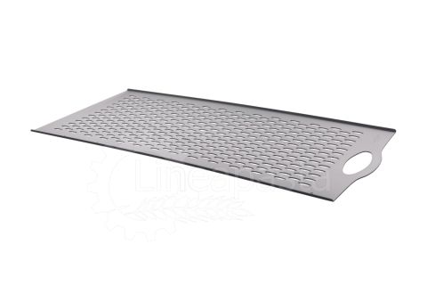 Pala de pizza rectangular perforada de aluminio anodizado