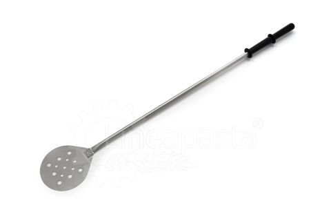 Paleta de pizza en acero inoxidable perforado de 120 cm