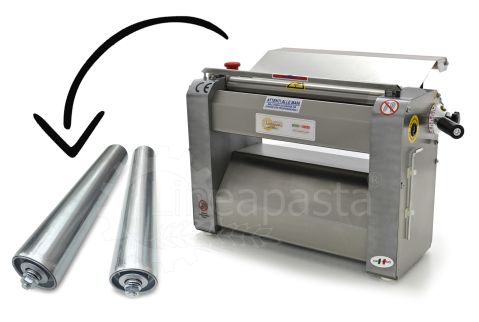Laminadora pasta fresca eléctrica SR con rodillos de acero inoxidable de 400 mm