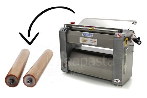 Laminadora pasta fresca eléctrica SR con rodillos de madera de 400 mm